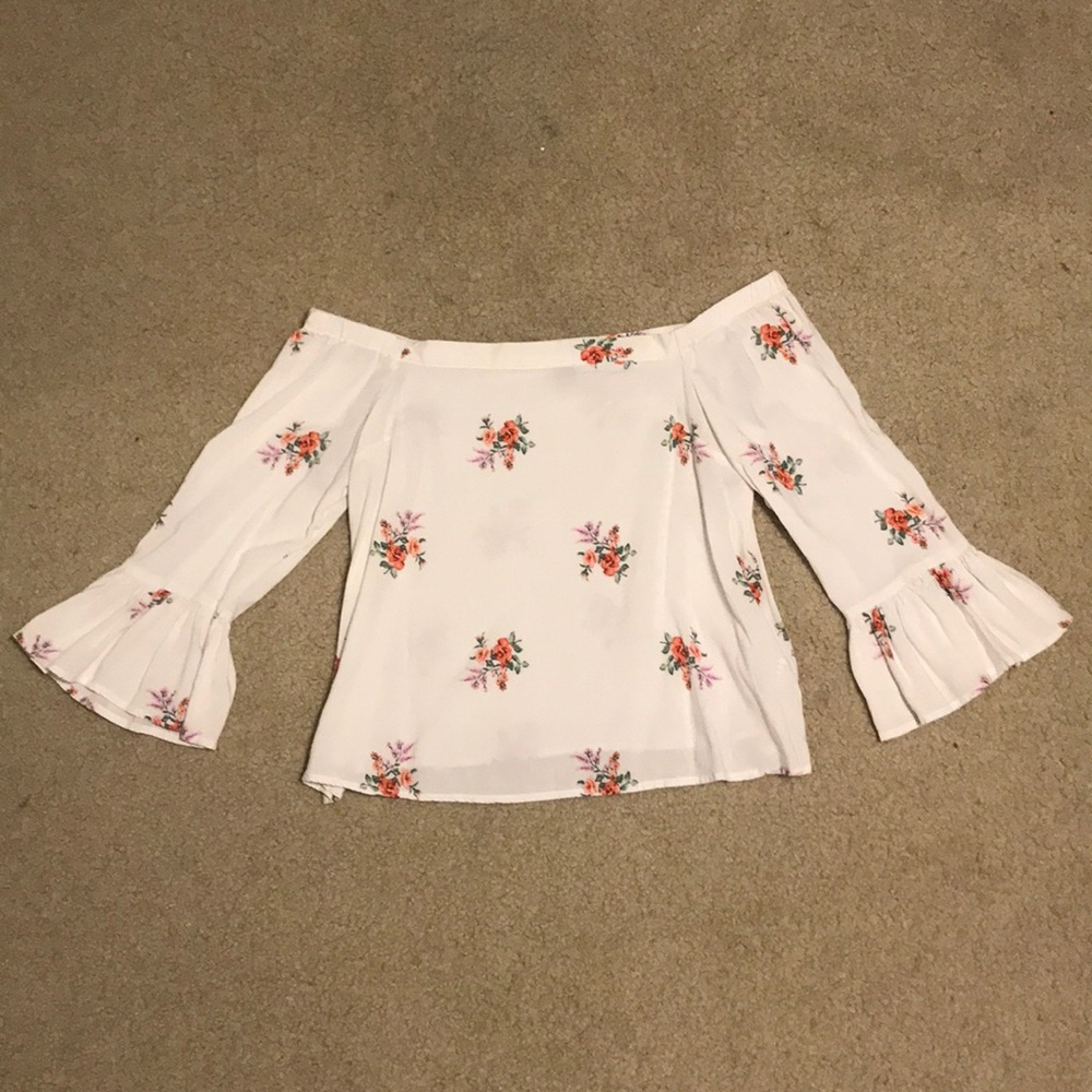 White off the shoulder top